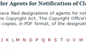 Copyright Office Mangles DMCA Service Provider Agent Directory